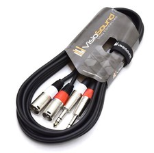 2 x Male XLR to 2 x 6.35mm