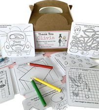 Personalised Children's Kids Wedding Activity Pack Party Bag Favour Box