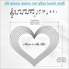  Music 45 Notes  Vinyl Wall