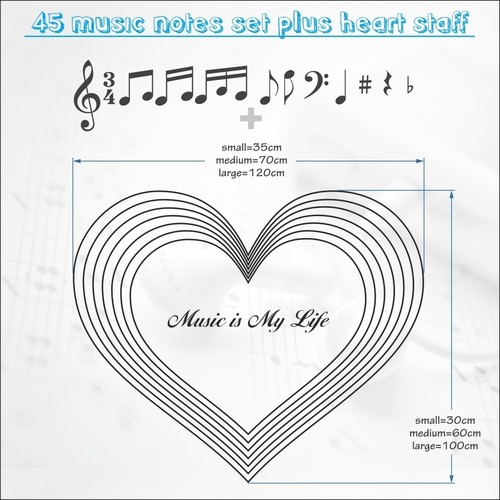 Music notes vinyl wall - music,