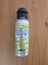 SIGG 500ml Water Bottle Silver With Monster Eyes Pattern - Sports Cap Dust Cover