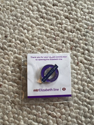 Elizabeth line train pin badge - line,
