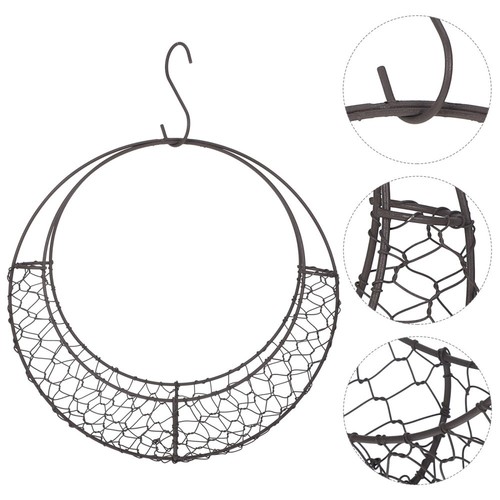 Moon shape iron wire - moon, wreath