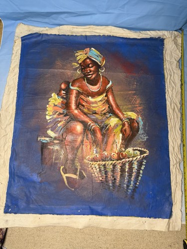 Original signed african market - signed,