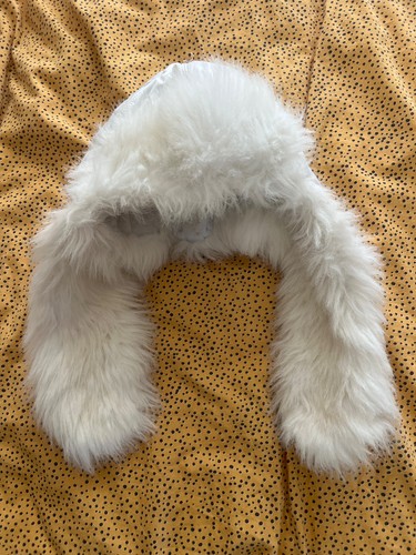 Ladies white faux fur deer - ladies,