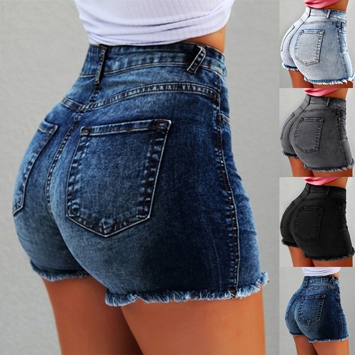 Women ladies high waist - waist, denim