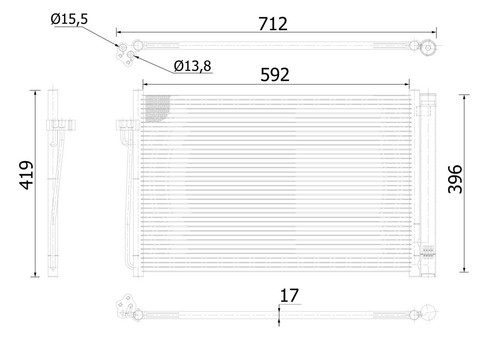 Mahle aircon condenser - mahle,