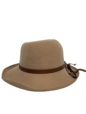 Ca4La Hat Wool Camel Solid