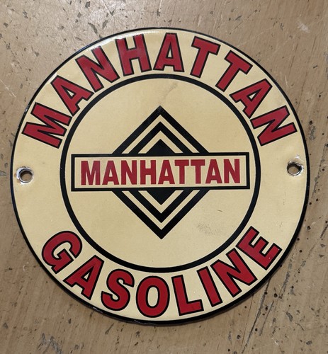 Manhattan gasoline sign - -, gas