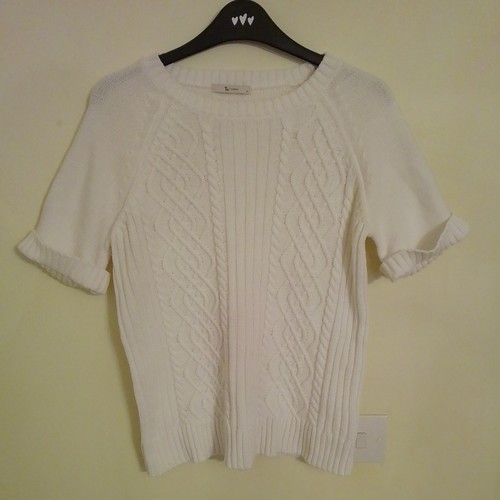 Woman ladies white knitted - tu,