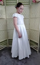 Age 11, White, Girls Dress, Confirmation, Communion,  Christening, Flower Girl