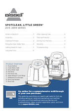 Bissell Little Green Spot Clean 2513 2694 Instruction Manual User Guide
