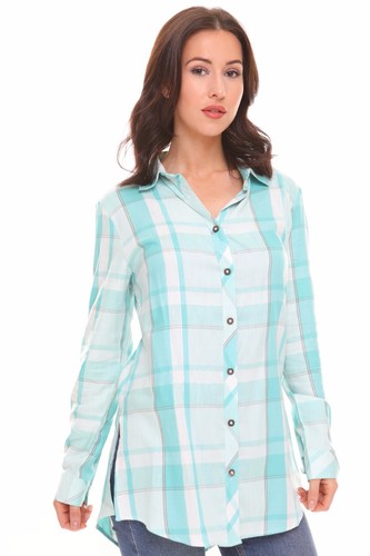 Womens checked shirt ladies - checked,