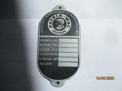 Nameplate sign s84 - nameplate, oldtimer