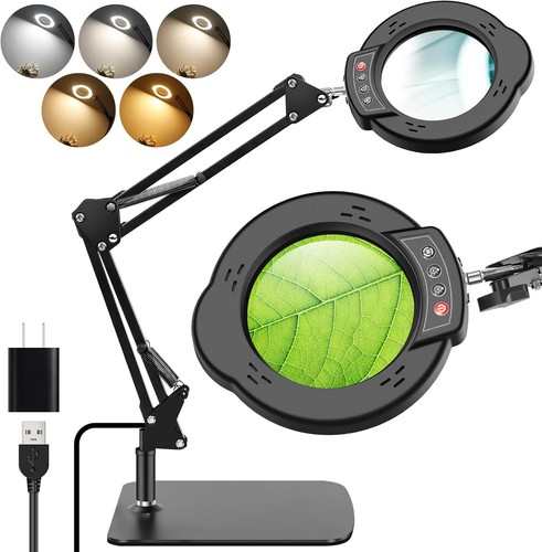 10x magnifying glass with - glass,