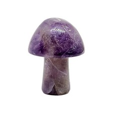 Mushroom Amethyst Gemstone Crystal Carved Polished Mini Carving Quirky Gift x 1