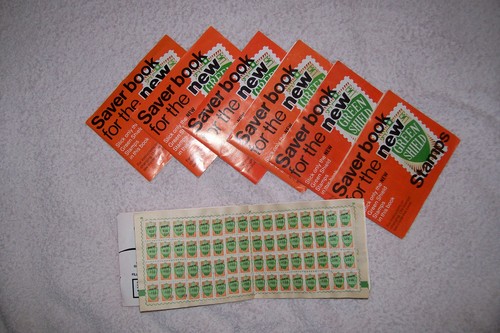 Green shield stamp - green,