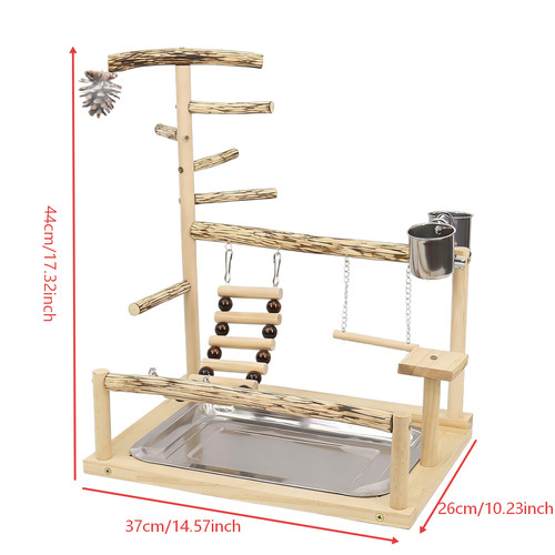 Bird perch stand - solid, wood