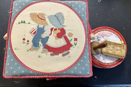 Vintage sewing basket - vintage,