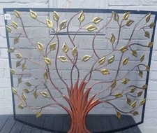 Fireplace Screens Large Single Panel Fireplace Screen Iron Cover Portable 