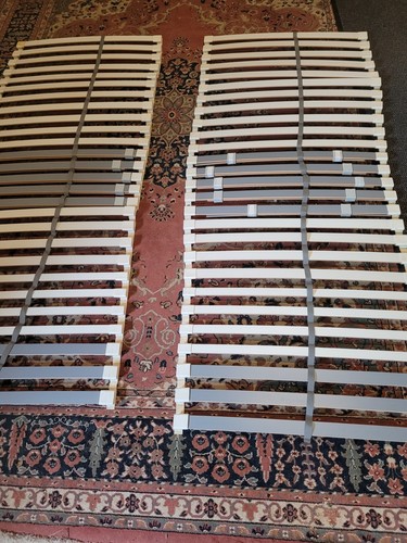 Slatted double bed base