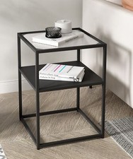 Side Table, Small Black Metal
