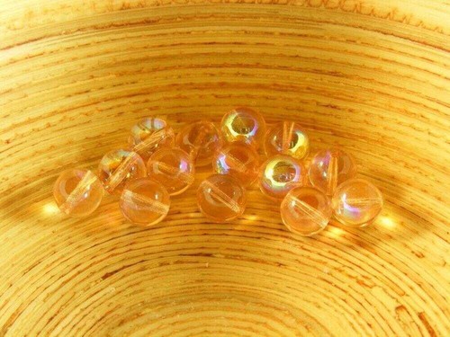 8mm round glass rainbow - 8mm, beads