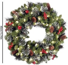 Pre Lit Christmas Wreath Mixed