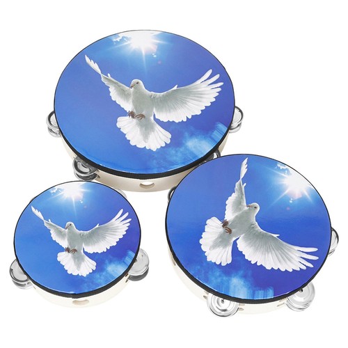 Tambourine hand held drum - 3x,