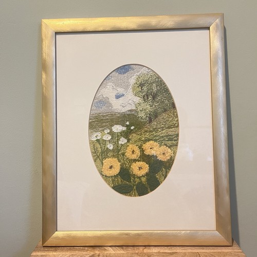 Crewel embroidery meadow - crewel,