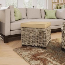 Solid Pine Rattan Storage