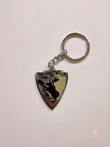 Silver prancing moose key - prancing,