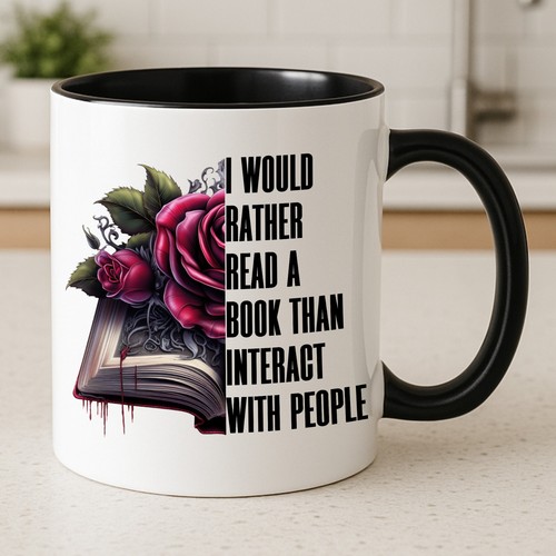 Funny book lover mug - book,