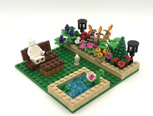 Lego garden park pond - garden, pond,