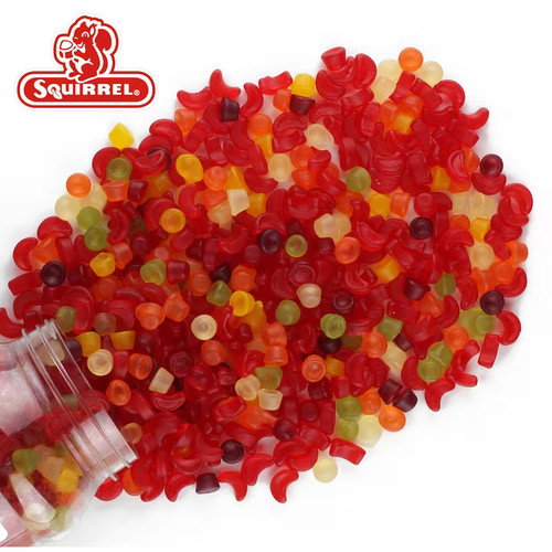 Squirrel cherry lips floral - cherry, &