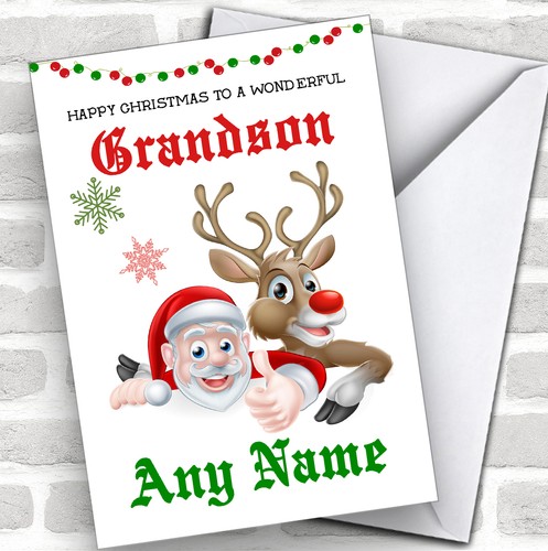 Santa reindeer wonderful - &,