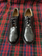 Ghillie brogues black rexine - brogues,