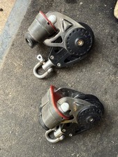 2 x Harken Lopez autoratchet 57mm carbo block with jammer sailing yacht kit