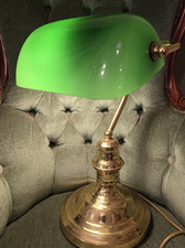 Vintage Brass Bankers Desk