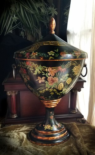 Toleware chestnut urn empire - urn,