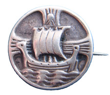 Iona Silver Brooch Viking Longship Girls Association Alexander Ritchie Design