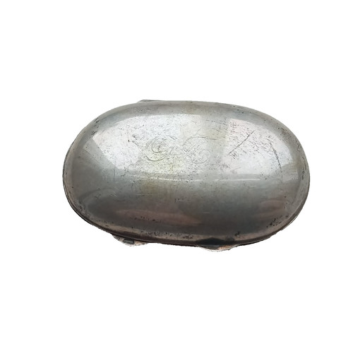 Antique edwardian metal snuff - metal,