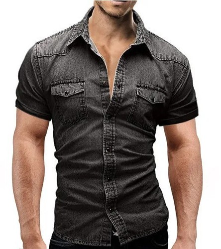 Mens denim shirt short sleeve - mens,
