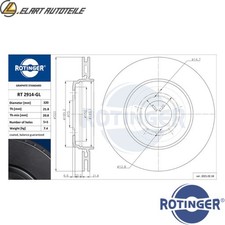 2x Brake Disc RT 2914-GL FOR