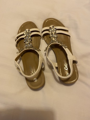 Ladies sandals size white - ladies, sandals,