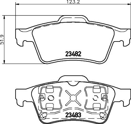 Don rear brake pad set - don,