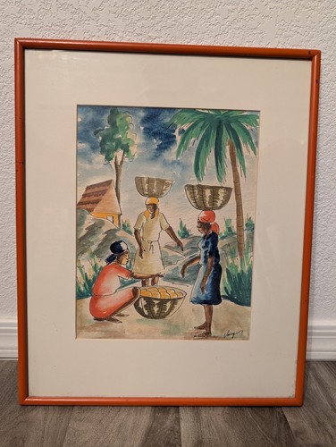 Vtg original signed haitian - vtg,