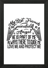 Best Friend Guardian Angel Framed Wall Art Poster Canvas Print Picture