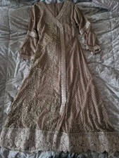 Nude Mocha Anarkali Wedding