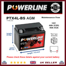 Powerline YT4LBS 12v Motorbike